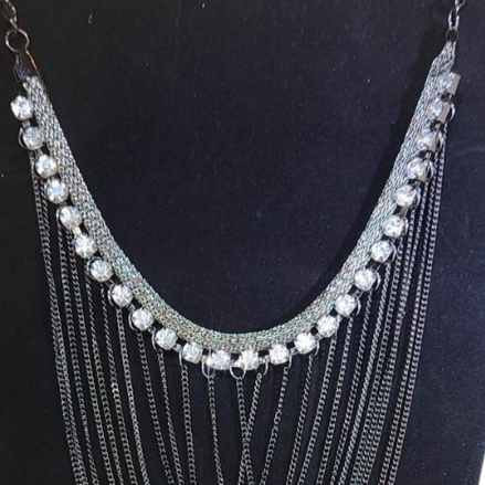 Multi Layered Silver Necklace