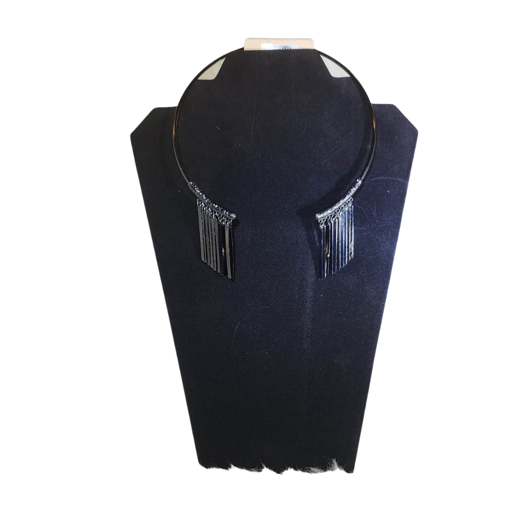 Open Choker with Black Tassels