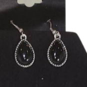 Oval & Tear Drop Necklace & Earrings Set