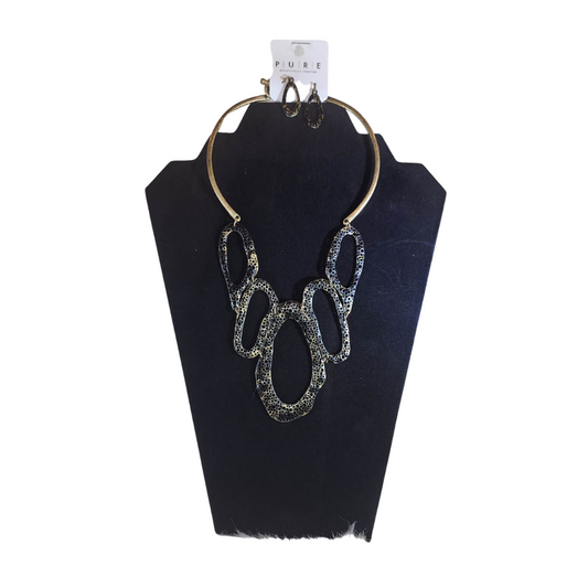 Two Toned Prime Necklace & Earrings Set
