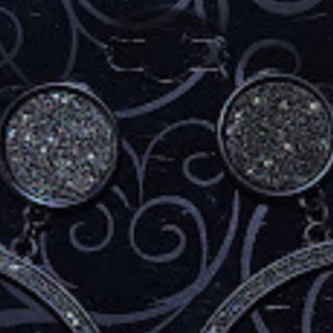 Black Sparkled Earrings