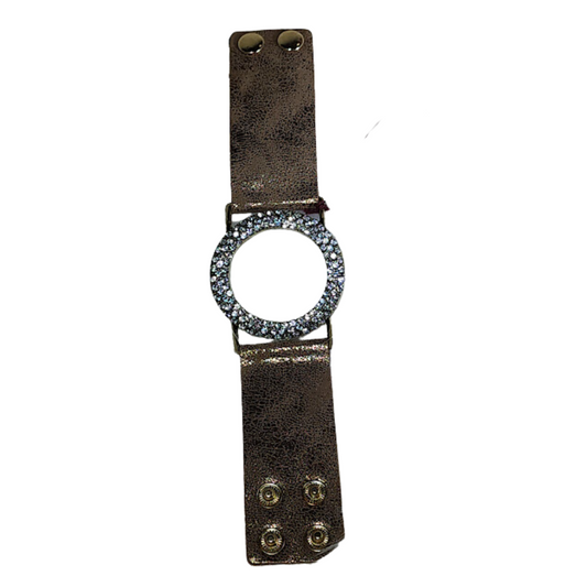 Open Face Leather Bracelet